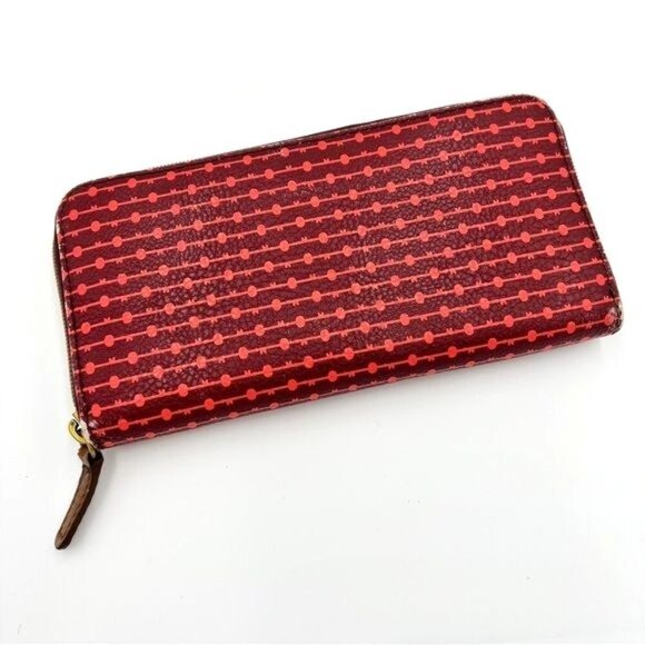 Fossil Jayda Cabernet‎ Zippered Wallet Boho Bohemian - Picture 2 of 5